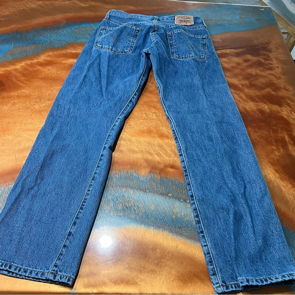 Vintage Levi's 501 Button Fly Blue Jeans 33x32 100% cotton 90s